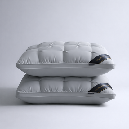 Down-Filled Minimalist Tufted Bed Pillow