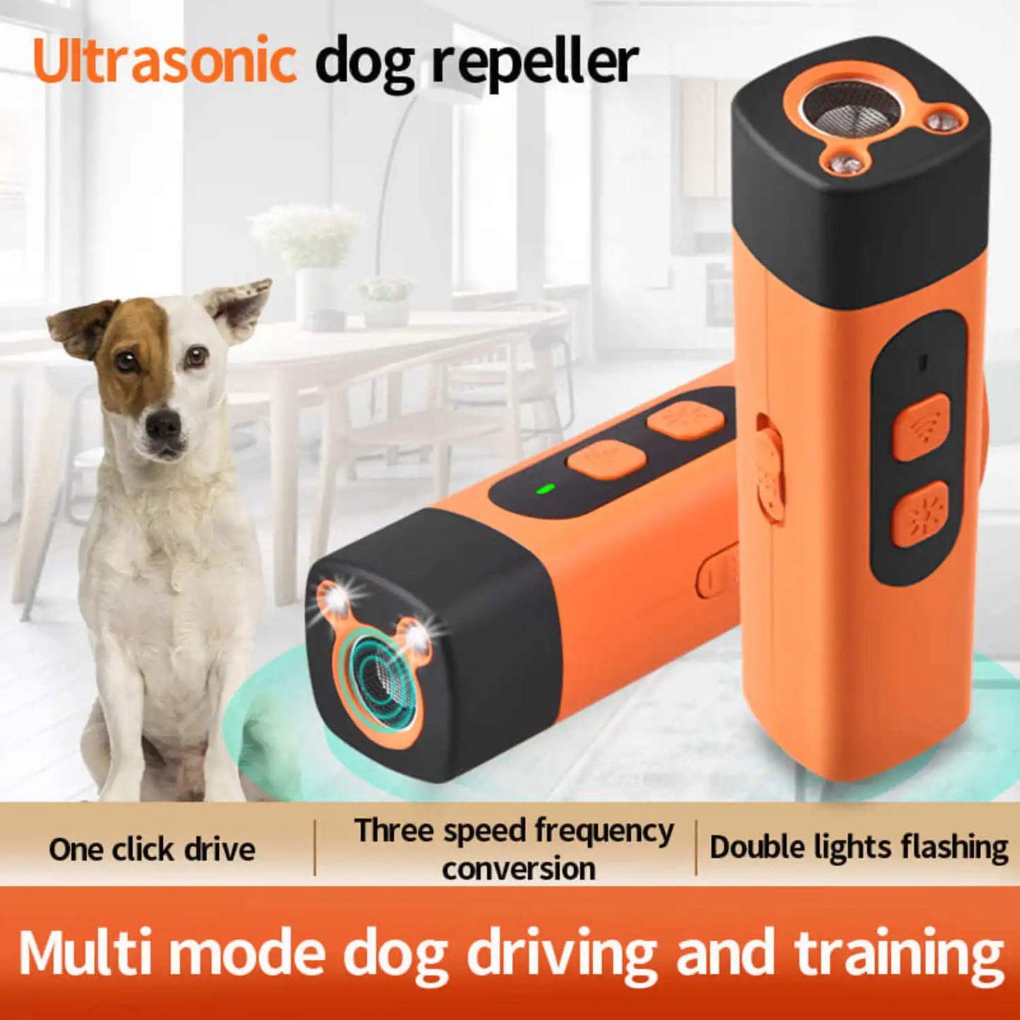 Minimalist LED Ultrasonic Dog Repeller