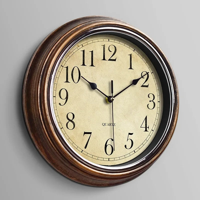 Wood Frame Antique Dial Wall Clock