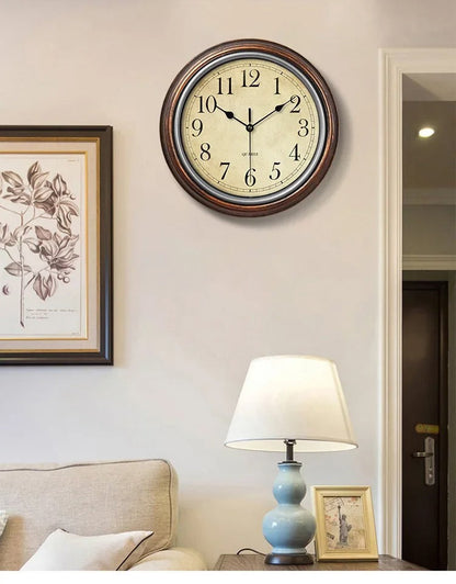 Wood Frame Antique Dial Wall Clock