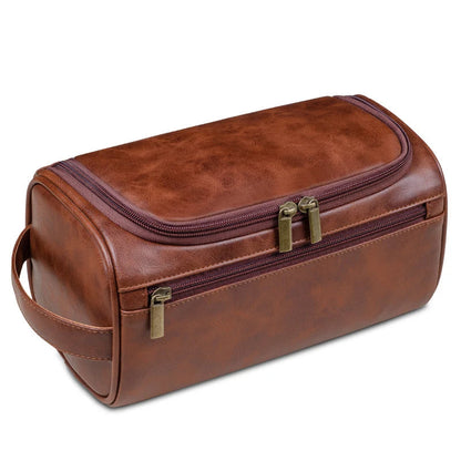 Leather Hanging Organizer Toiletry Bag