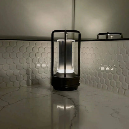 Glass Weighted LED Table Lantern