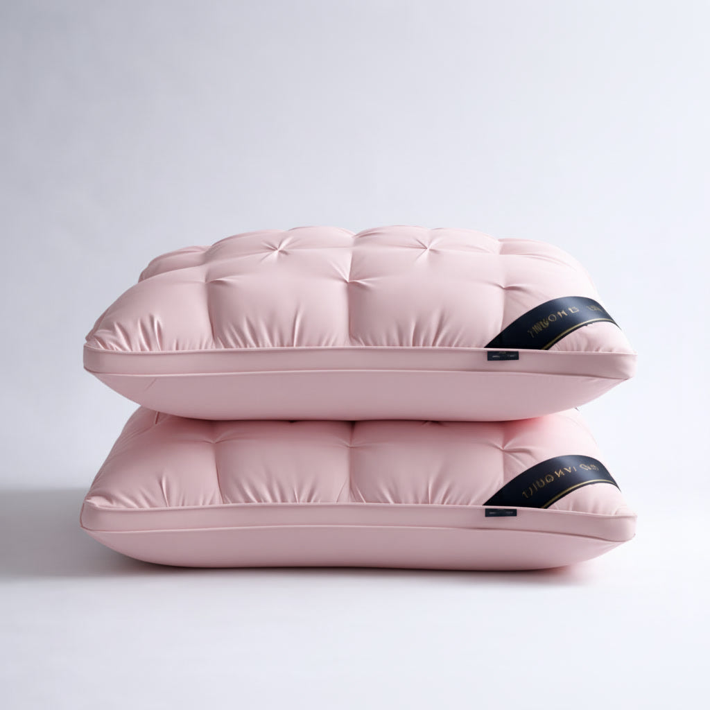 Down-Filled Minimalist Tufted Bed Pillow