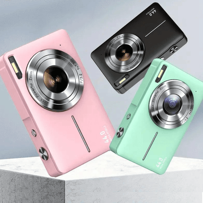 Glass Multi-Ring Metal Lens Compact Digital Camera