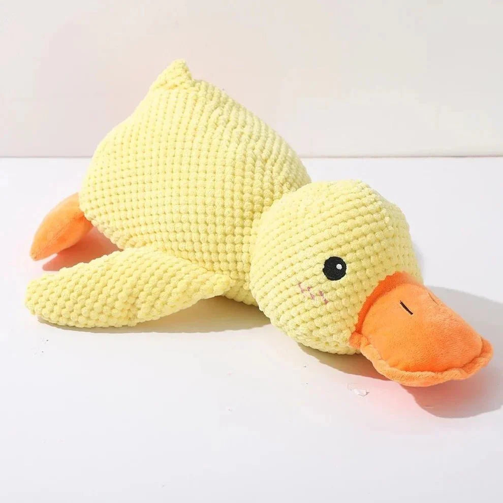 Chenille-Style Chunky Duck Plush Dog Toy