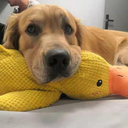Chenille-Style Chunky Duck Plush Dog Toy
