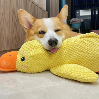 Chenille-Style Chunky Duck Plush Dog Toy