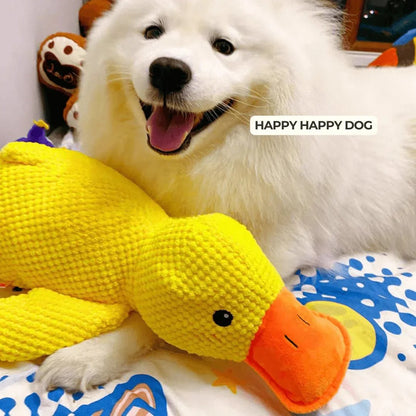 Chenille-Style Chunky Duck Plush Dog Toy