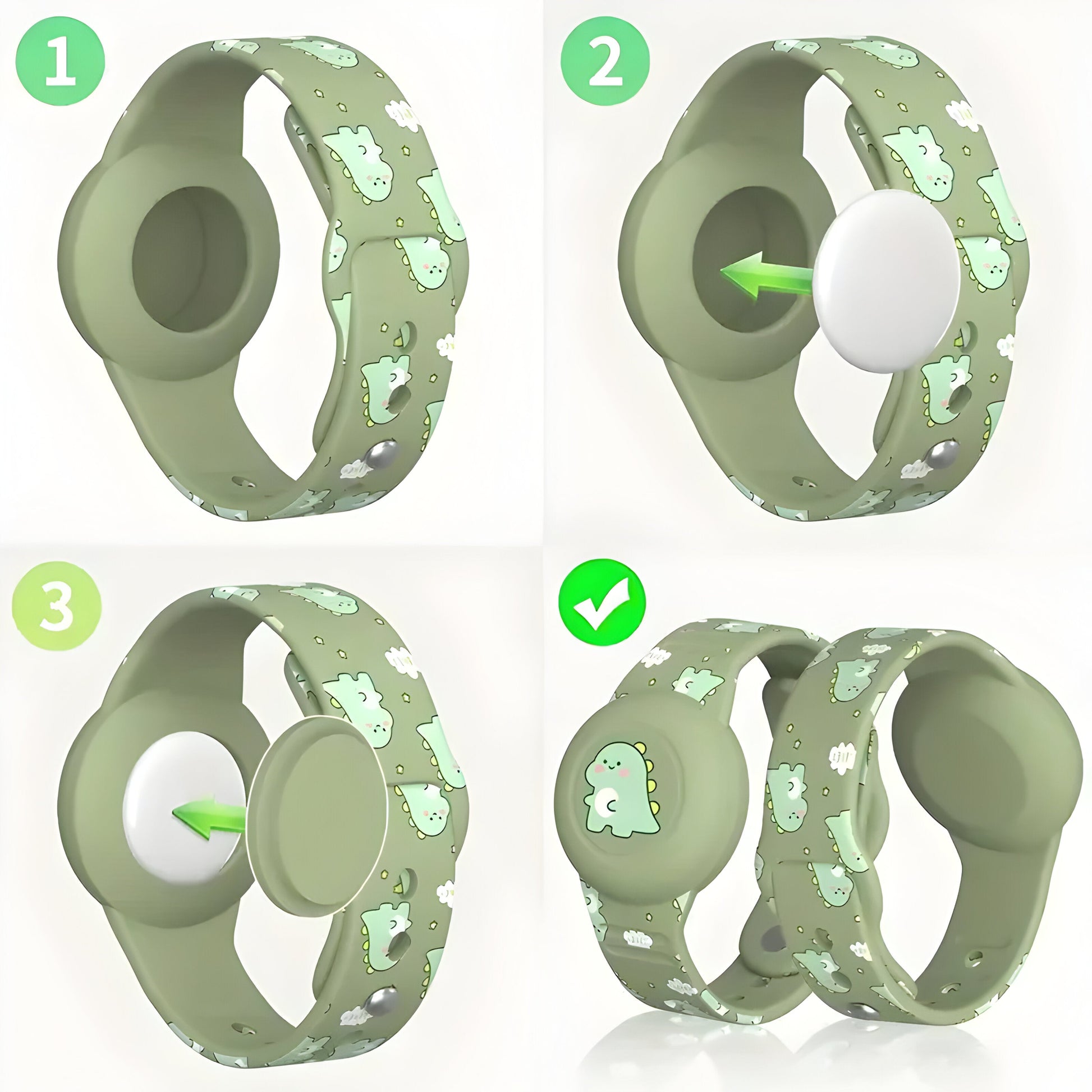 Silicone Adjustable GPS Tracker Wristband