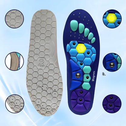 Contoured Magnetic Gel Orthopedic Shoe Insoles
