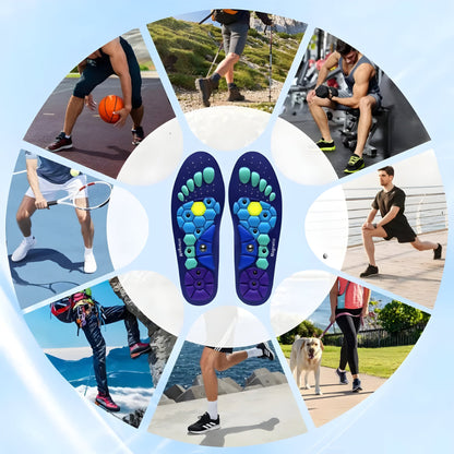 Contoured Magnetic Gel Orthopedic Shoe Insoles