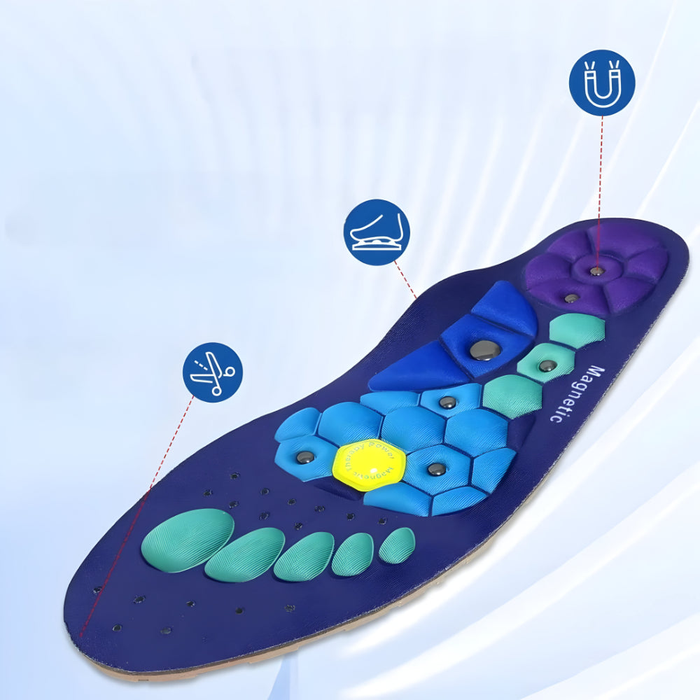 Contoured Magnetic Gel Orthopedic Shoe Insoles