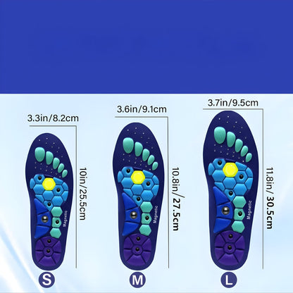 Contoured Magnetic Gel Orthopedic Shoe Insoles
